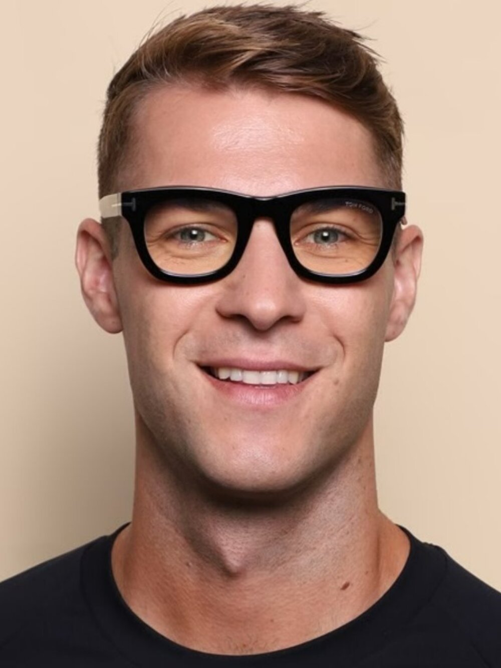 Tom Ford Men Eyeglasses Black Square FT5872-B 001 NEW AUTHENTIC